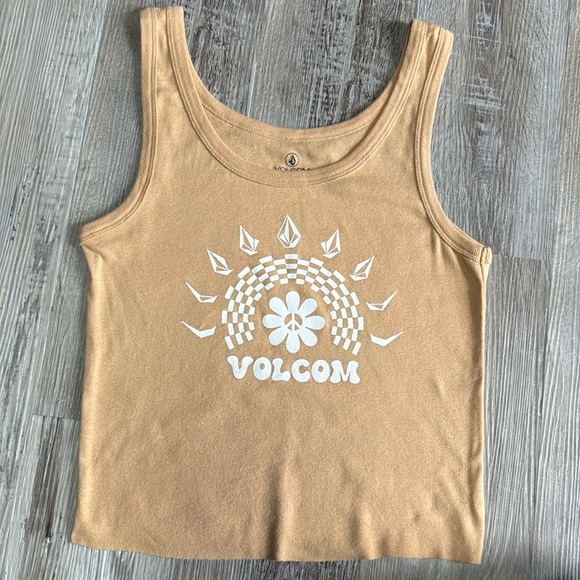 Volcom Tan Screen Print Tank Size L - Picture 1 of 6
